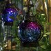 Racdde Decorative Christmas Candle Lanterns, Mercury Glass Sphere Light, Timer Function, LED Tabletop Lamps, Battery Operated Hanging Lantern for Indoor and Outdoor 