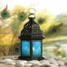 Racdde Moroccan Lantern Blue Glass Candle Holder Candleholder 