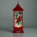 Racdde 13" Stain Glass Christmas Lantern - Cardinal and Holly 