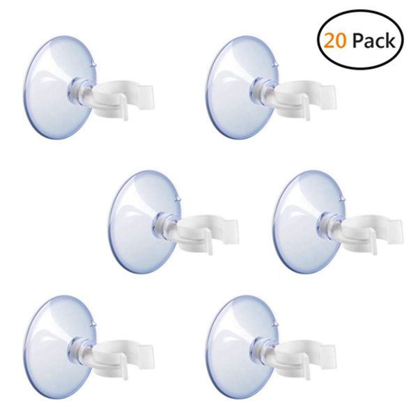 Racdde Window Candle Suction Cups Clamp - Holder for Electric Candles - Suction Cups with Clamps for Christmas Candle Lamp - 20Pack 