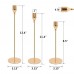 Racdde Set of 3 Gold Brass Candle Holders for Taper Candles, Decorative Candlestick Holder for Wedding, Dinning, Party, Fits 3/4 inch Thick Candle&Led Candles (Metal Candle Stand) 