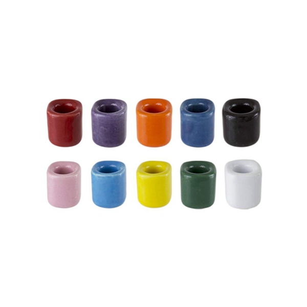 Racdde 10 pcs Assorted Colors Ceramic Chime Ritual Spell Candle Holders, Great for Casting Chimes, Rituals, Spells, Vigil, Witchcraft, Wiccan Supplies & More 