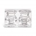 Racdde Clear Glass Taper Candle Holders: 2.25 inches Tall, 2 Pack Votive, 0 