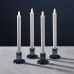 Racdde Glass Taper Candle Holders Set - 2.5" High, Blue Color, Classic Design, Round Base, Traditional Window Candles, Holiday, Home & Wedding Decor, Fits All Standard Size Taper Candlesticks 