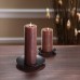 Racdde Set of 6 Black Iron Pillar Candle Holders - 4.75" Diameter. Ideal for LED Candle Gardens, Spa, and Aromatherapy, Incense Cones, Wedding, Party, Spa, as Pedestal O3 