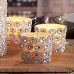 Racdde Decorative Candle Set Home Decor Accent (7 Silver BeadedSparkling Gems Candleholder) 