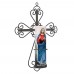 Racdde Decorative Scrolled Metal Cross Wall Sconce with Jesus LED Candle, Religious Gift Ideas for Friends and Family 