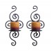 Racdde Wall Candle Sconces,Set of 2 Elegant Swirling Iron Hanging Wall Mounted Decorative Candle Holder 14x7 Inch For Home Decorations,Weddings,Events 