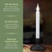 Racdde LED Electric Window Candles with Sensor Dusk to Dawn, Bright White Flicker Flame or Steady On, USB Low Voltage Adapter (2, Antique Bronze) 