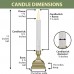 Racdde Battery Operated LED Window Candle with Sensor and 8 Hour Timer, Patented Dual LED Flicker Flame (Pewter) 
