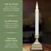Racdde Battery Operated LED Window Candle with Sensor and 8 Hour Timer, Patented Dual LED Flicker Flame (Pewter) 