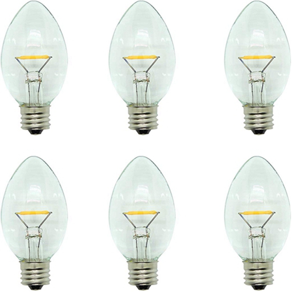 Racdde Six LED Window Candle Replacement Bulbs for Plug-in Window Candles - Works with All Sensor, Timer, or Switch Models 