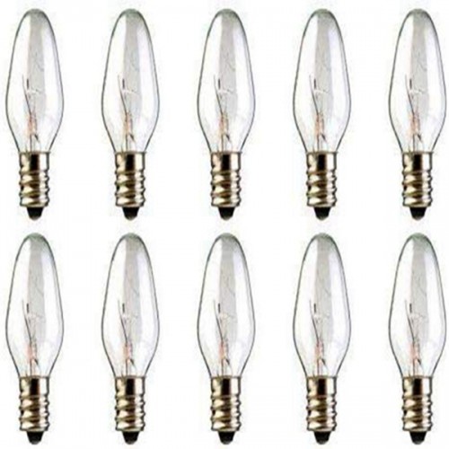 Racdde 10 Pack 15 Watt 120V Light Bulbs for Scentsy Plug-in, Nighttime Warmer, Wax Melts Scented Candle Wax 