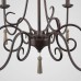 Racdde 6 Lights Farmhouse Chandeliers for Dining & Living Rooms, Bedrooms and Foyer with Wood Droplets, Rust Finish 