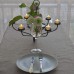 Racdde Hanging Candle Chandelier for Tealight Candle Metal Wall Sconce Set of 6 for Indoor or Outdoor Black 