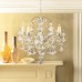 Racdde Chandelier Candle Holders, Ivory White Hanging Candle Chandelier Holder - Iron 