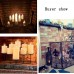 Racdde DIY 9 Mantle Candelabra Flameless or Wax Candle Holders For Fireplace with Black Iron Decoration on Desk / Floor 