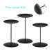 Racdde Pillar Candle Holders Set of 3 Centerpieces Plate for Tables or Fireplace with Black Metal Iron 