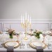 Racdde Classic 18 Inch Gold 5 Candle Candelabra - Classic Elegant Design - Wedding, Dinner Party And Formal Event Centerpiece - Gold Mirrored Finish 