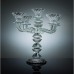Racdde 5 Stick Candelabra Candlestick Holder Elegant Glass Table Top Decoration Home Decor Showpiece Candle Holder for Wedding Dining Kitchen Living Room Gift for Thanksgiving Christmas New Year 