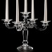 Racdde Crystal Candelabra - Space for 5 Taper Candles in Luxe Crystal Cup Candelabra Measuring 15.25" Tall 
