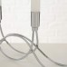 Racdde Whisper Wave Candelabra, 4 Taper Candle Holder, Brilliant Polished Silver Finish, Slim Arched Iron, 15 Inches Wide, for Standard Table Wax and LED Candles. 