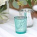 Racdde Mercury Glass Votive Candle Holders 2.75-Inch Speckled Aqua Blue (Set of 12) - Mercury Glass Votive Candle Holders for Weddings and Home Décor 