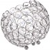 Racdde Sparkly Crystal Bowl Artificial Flower Organizer Makeup Brushes Holder Candle Holder Votive Ball Candle Lantern for Wedding Home Office Deco (Silver) 