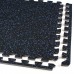 Racdde 3/4" Soft Rubber Interlocking Gym Flooring Tiles - Perfect Mats for Home Gyms, Insanity, P90X, Cardio and More 