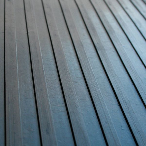 Racdde Wide Rib Corrugated Rubber Floor Mat, 3 mm Thick x 4' x 8' Utility Runner, Black 