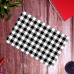 Racdde 100 Count - 10" x 13", Black Gingham Plaid Poly Mailer Envelope, Mailing Shipping Bags with Self Seal Strip 