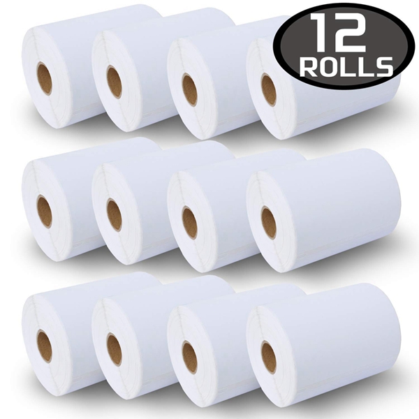Racdde 12 Rolls Dymo 1744907 Compatible 4XL Internet Postage Extra-Large 4" x 6" Shipping Labels,Strong Permanent Adhesive, Perforated 