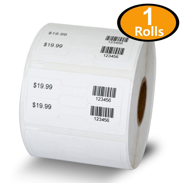 Racdde 1 Rolls Dymo 30299 Compatible 3/8" x 3/4" LabelWriter Self-Adhesive Jewelry/Price Tag 2-up Labels 