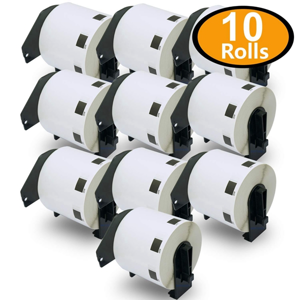 Racdde - 10 Rolls Compatible Brother DK-1209 Small Address/Barcode Labels 1-1/7" x 2-3/7"(29mm x 62mm)[8000 Labels with Refillable Cartridge Frame] 