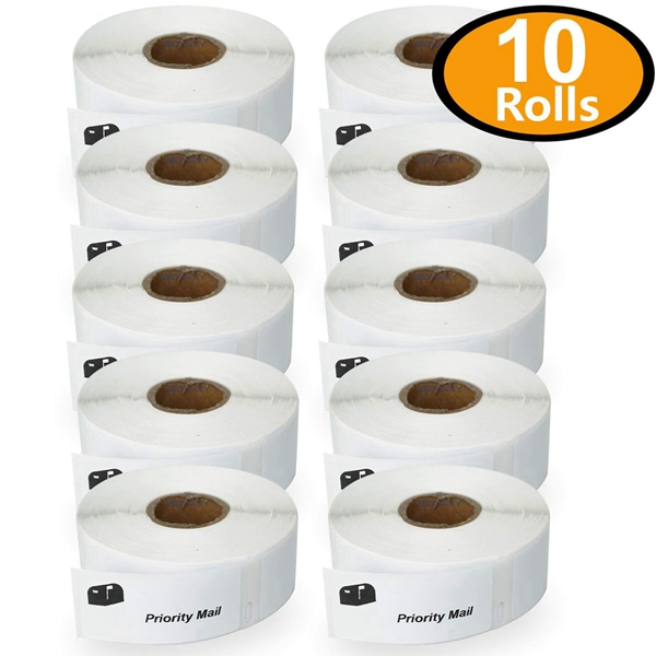 Racdde 10 Rolls DYMO 30336 Compatible 1" x 2-1/8" Small Multipurpose Address UPC Barcode Labels for Dymo Labelwriter 450, 450 Turbo, 4XL & More 