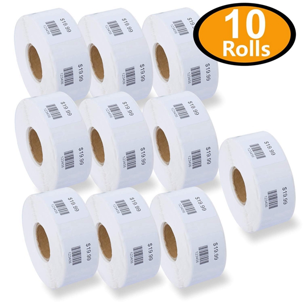 Racdde 10 Rolls/7500 Labels Dymo 30332 Compatible Multipurpose 1" x 1" Square Labels,Compatible with Dymo 450, 450 Turbo, 4XL and Many More 
