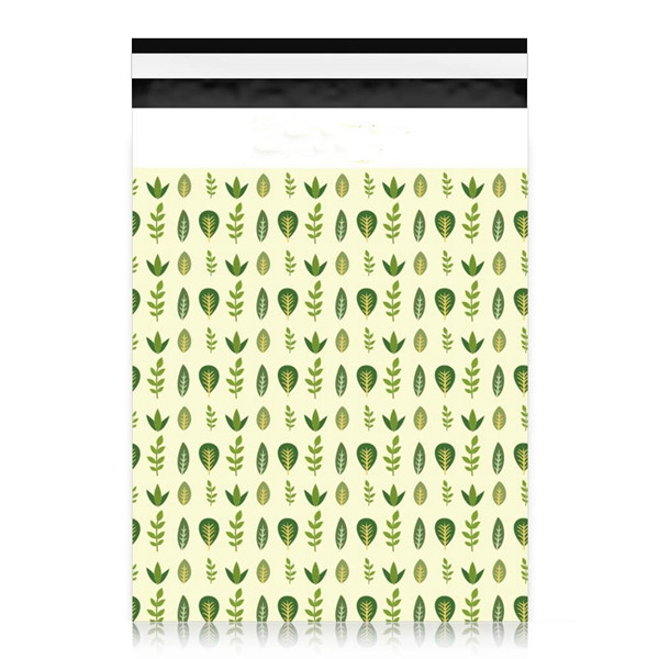 Racdde 100 Count - 10" x 13", Green Trees Poly Mailer Envelope, Mailing Shipping Bags with Self Seal Strip 
