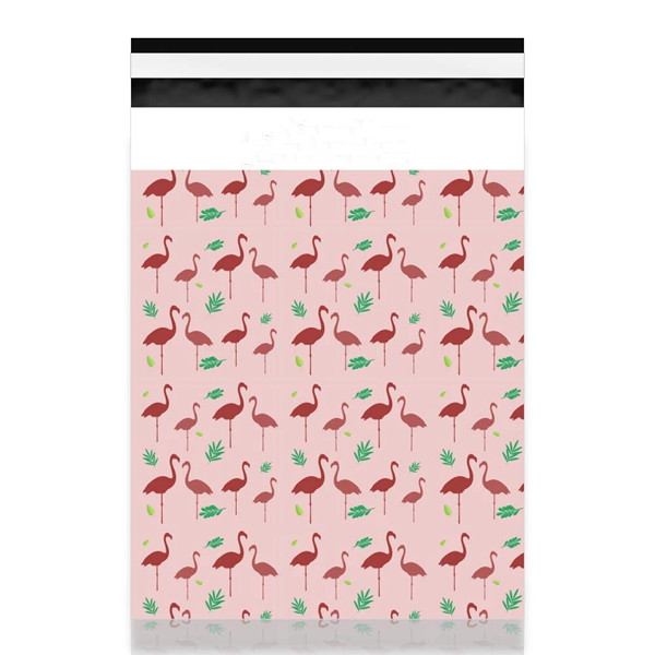 Racdde 100 Count - 10" x 13", Pink Flamingo Poly Mailer Envelope, Mailing Shipping Bags with Self Seal Strip 