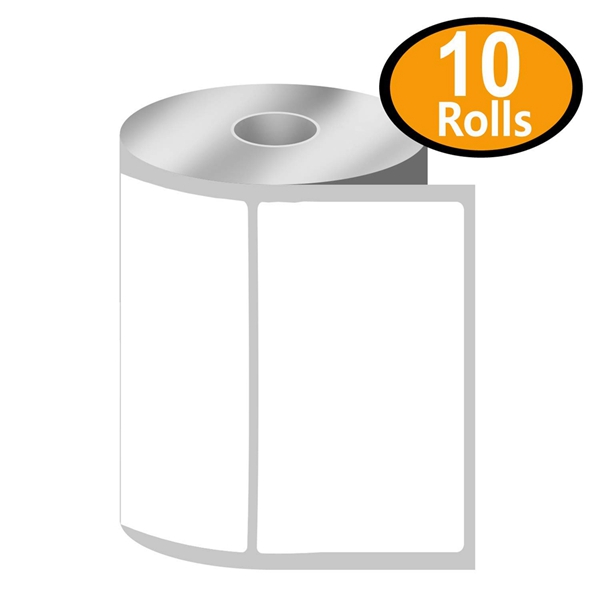 Racdde- 4" x 1" Multipurpose Labels Compatible with Zebra & Rollo Label Printer,Premium Adhesive & Perforated[10 Rolls, 13750 Labels] 