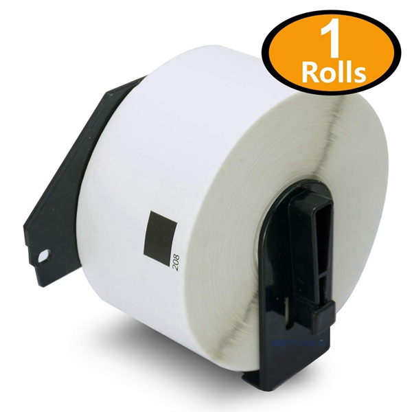 Racdde- 1 Rolls Compatible Brother DK-1208 P-Touch 1-1/2" x 3-1/2"(38mm x 90mm) 400 Large Address Labels Per Roll With Refillable Cartridge Frame 