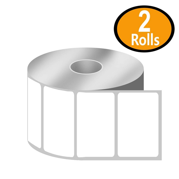 Racdde - 1.5" x 1" All Purpose & Address Labels Compatible with Zebra & Rollo Label Printer,Premium Adhesive & Perforated[2 Rolls, 2600 Labels] 