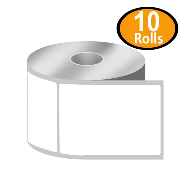 Racdde- 2.25" x 4" Multipurpose & Shipping Labels Compatible with Zebra & Rollo Label Printer,Premium Adhesive & Perforated[10 Rolls, 3500 Labels] 