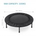 Racdde Rebounder Trampoline 38 Inch, Folding Indoor Trampolines with Safety Pad, Fun Mini Fitness Trampoline for Indoor/Garden Workout - Max Load 220lbs, Black 