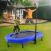 Racdde Foldable Trampoline, Mini Rebounder Trampoline with Adjustable Handle, Exercise Trampoline for Indoor/Garden/Workout Cardio, Parent-Child Twins Trampoline Max Load 220lbs 
