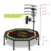 Racdde 51" Silent Trampoline with Adjustable Handle Bar, Fitness Trampoline Bungee Rebounder Jumping Cardio Trainer Workout for Adults 