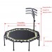 Gulujoy Foldable Mini Trampoline, Spingfree Fitness Rebounder with Adjustable Handle Bar for Kids Adults Home Cardio Exercise, 50 Inch 
