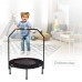 Racdde 40" Mini Trampoline Rebounder, Portable & Foldable Exercise Trampoline with Handrail for Adults Kids Body Fitness Training Workouts, Indoor/Garden/Workout Cardio (Max Load 330 lbs) 