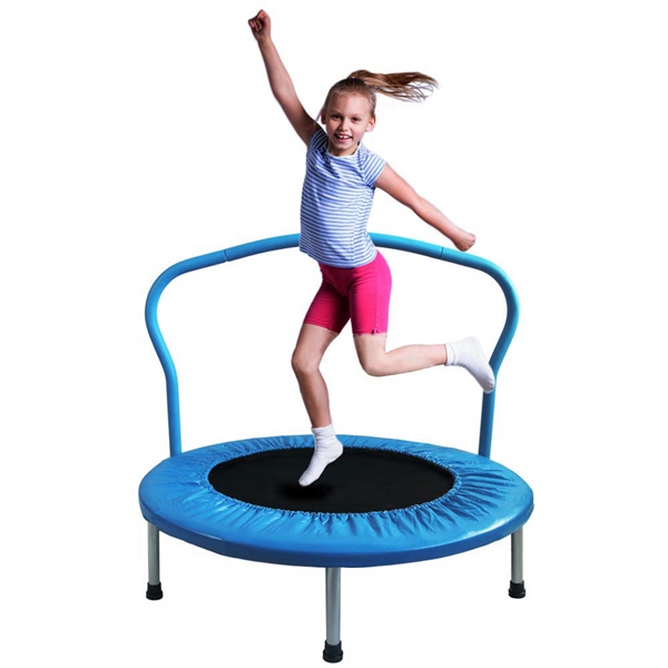 Racdde 36-Inch Folding Trampoline Mini Rebounder ,Suitable for Indoor and Outdoor use, for Two Kids with safty Padded Cover 