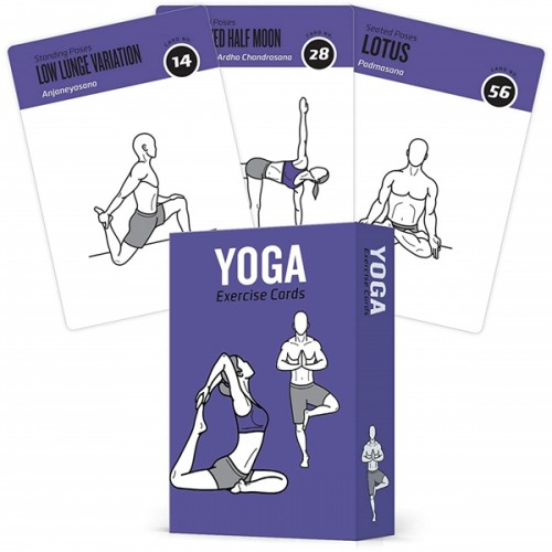 Racdde Yoga Cards, Pose Sequence Flow - 70 Yoga Poses, 9 Sequences - Sanskrit & English Asana Names - Yoga Sequencing & Flow Practice Guide for Beginner & Intermediates - Durable Plastic 