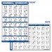 Racdde Dumbbell Workouts and Barbell Exercise Poster Set - Laminated 2 Chart Set - Dumbbell Exercise Routine & Barbell Workouts 